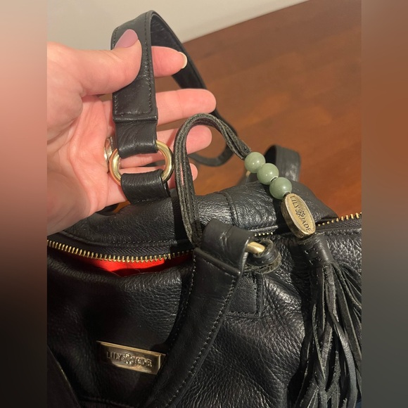 Lily Jade Shaylee Diaper Bag Black with gold hardware - Picture 7 of 9